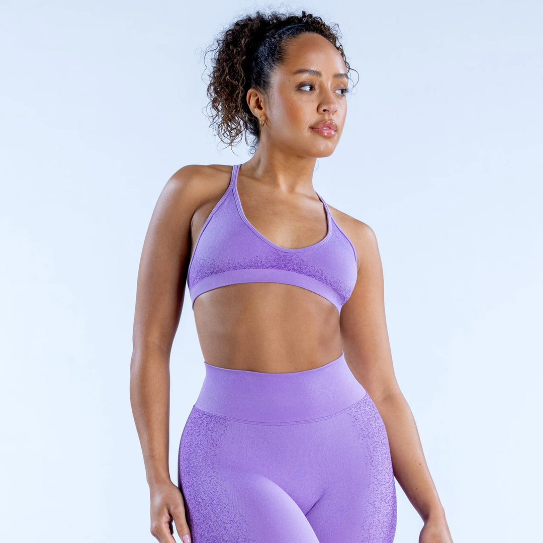 Fearless Cross Back Sports Bra Violet
