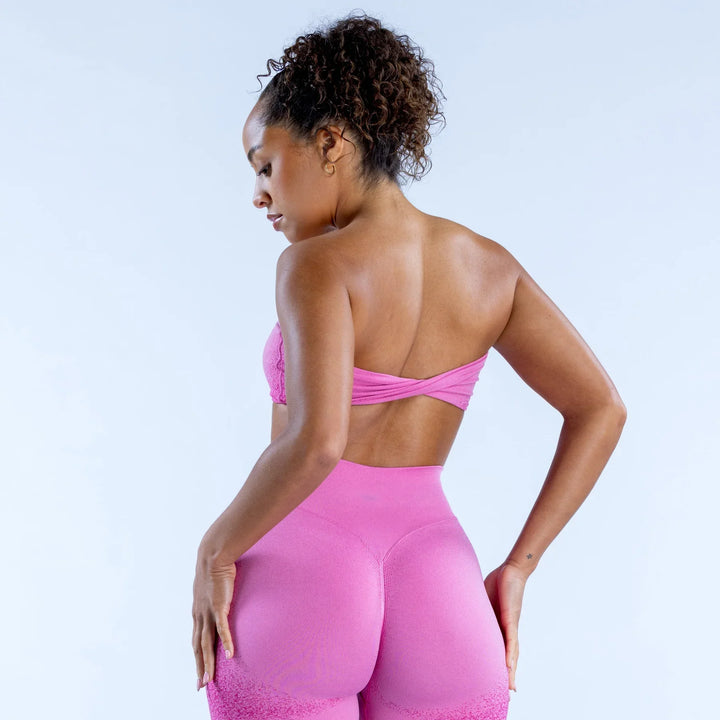 Fearless Bandeau Sports Bra Rose red