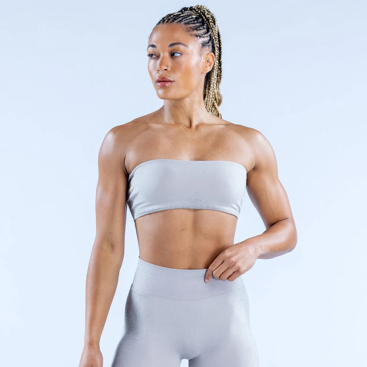 Fearless Bandeau Sports Bra Clay Ash